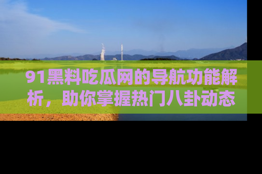 91黑料吃瓜网的导航功能解析,助你掌握热门八卦动态