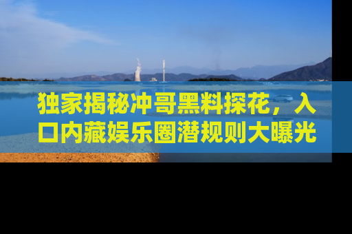 独家揭秘冲哥黑料探花，入口内藏娱乐圈潜规则大曝光