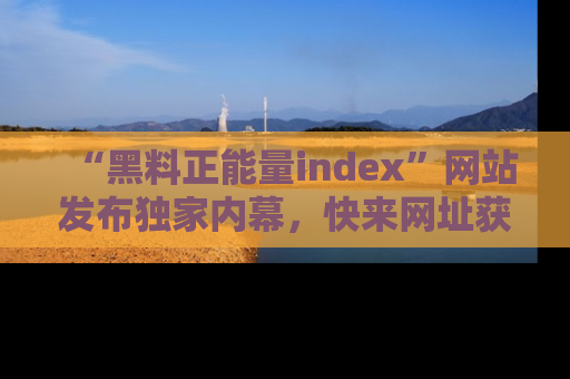 “黑料正能量index”网站发布独家内幕,快来网址获取精彩内容吧!