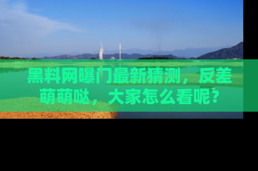 黑料网曝门最新猜测，反差萌萌哒，大家怎么看呢？