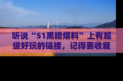 听说“51黑暗爆料”上有超级好玩的链接，记得要收藏哦！