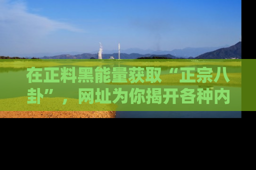 在正料黑能量获取“正宗八卦”,网址为你揭开各种内幕故事!