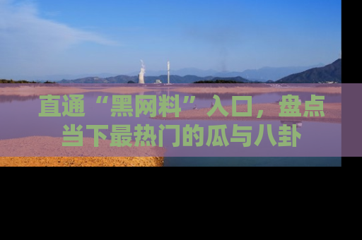 直通“黑网料”入口,盘点当下最热门的瓜与八卦